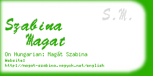 szabina magat business card