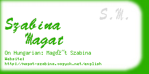 szabina magat business card